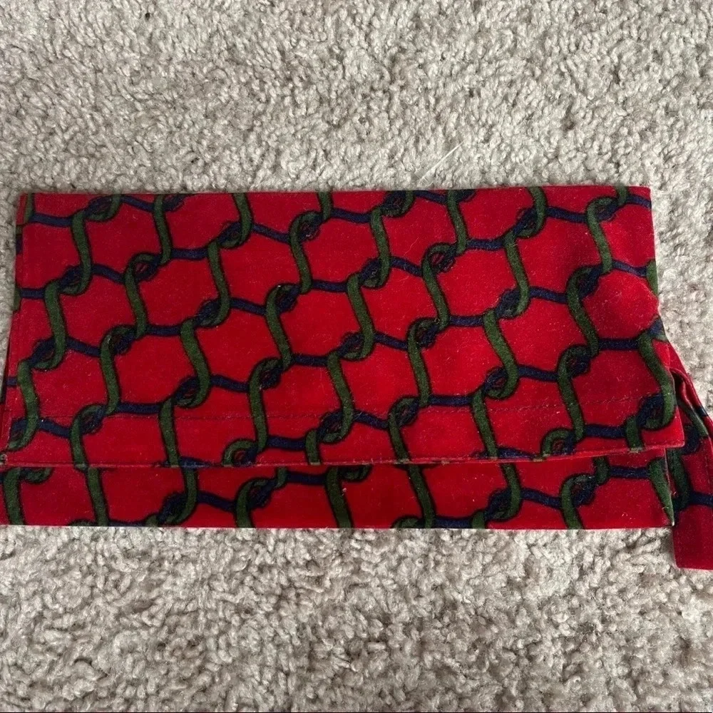 Vintage Roberta Di Camerino velvet pouch travel vacation makeup pouch wallet bag